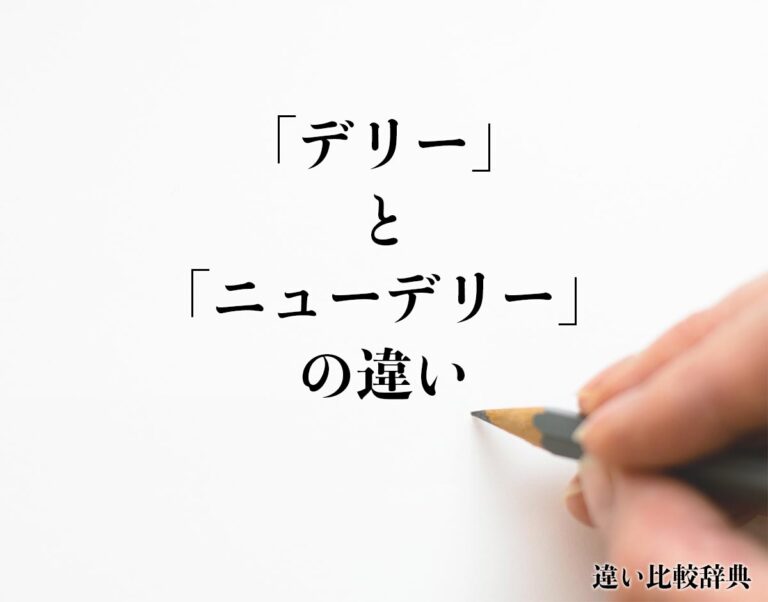 「デリー」と「ニューデリー」の違いとは?分かりやすく解釈 違い比較辞典