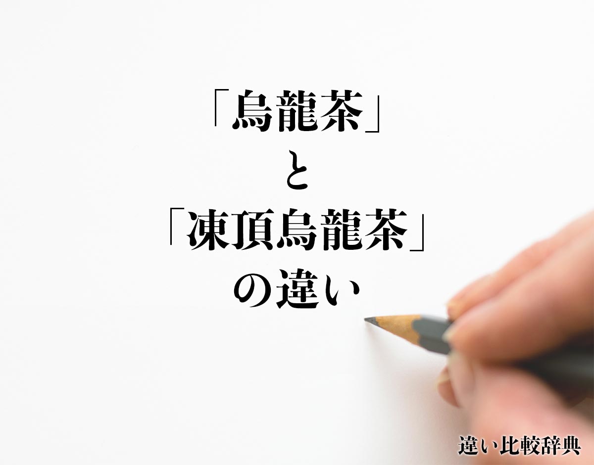 「烏龍茶」と「凍頂烏龍茶」の違いとは？