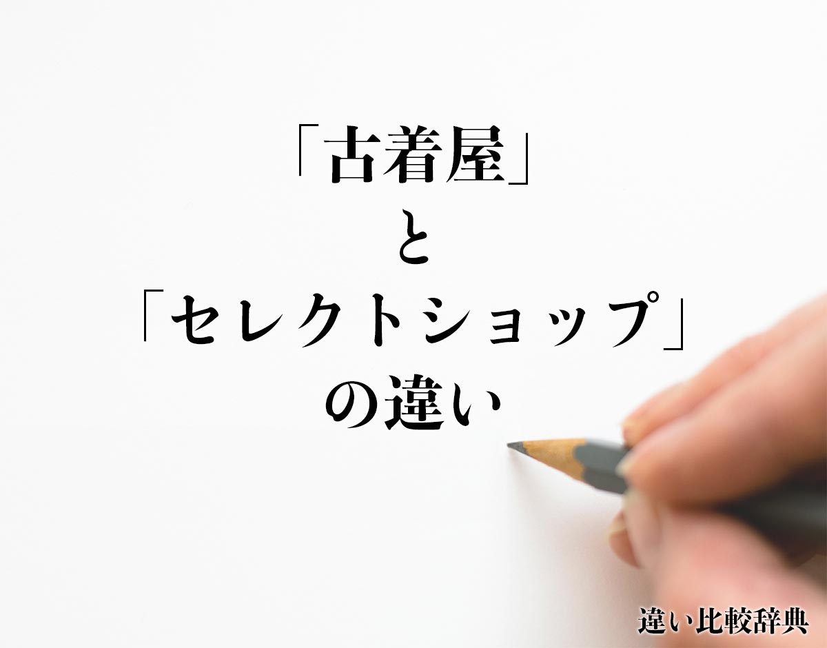 「古着屋」と「セレクトショップ」の違いとは？