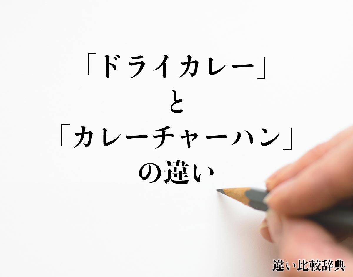 「ドライカレー」と「カレーチャーハン」の違いとは？