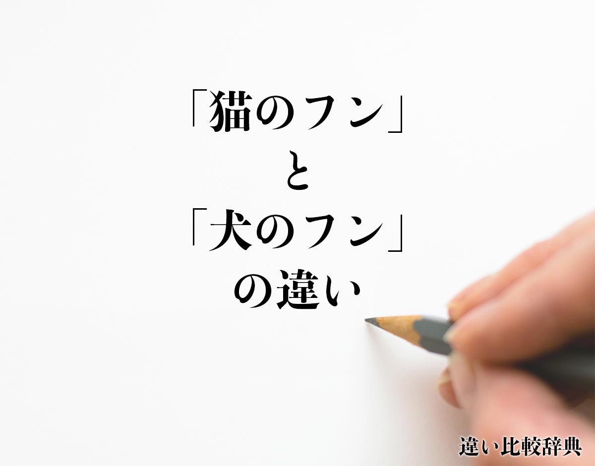 「猫のフン」と「犬のフン」の違いとは？