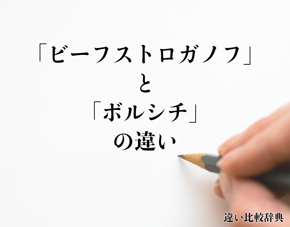 「ビーフストロガノフ」と「ボルシチ」の違いとは？分かりやすく解釈