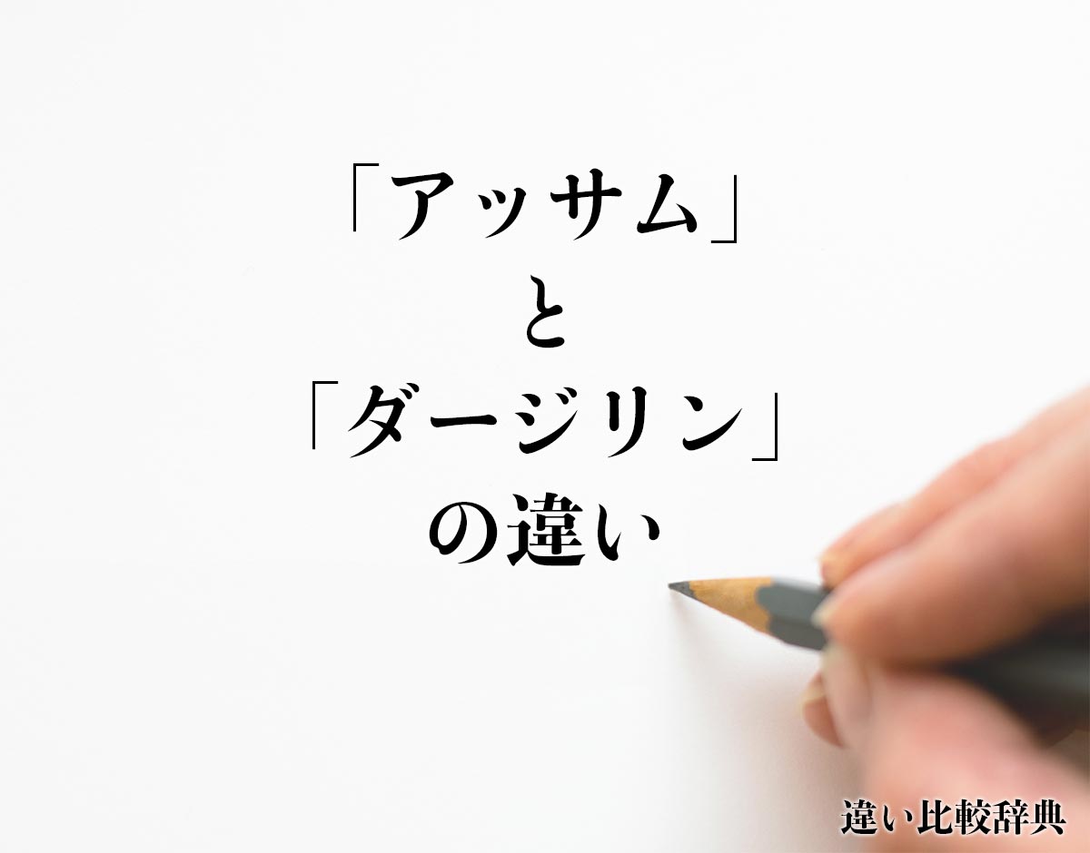 「アッサム」と「ダージリン」の違いとは？