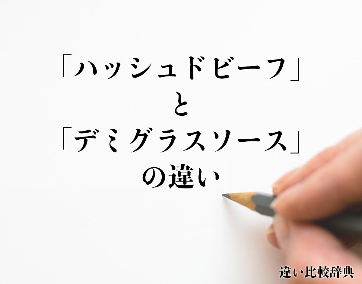 「ハッシュドビーフ」と「デミグラスソース」の違いとは？