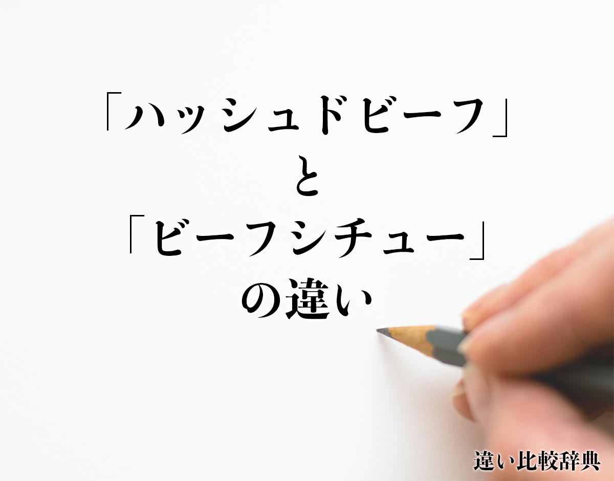 「ハッシュドビーフ」と「ビーフシチュー」の違いとは？