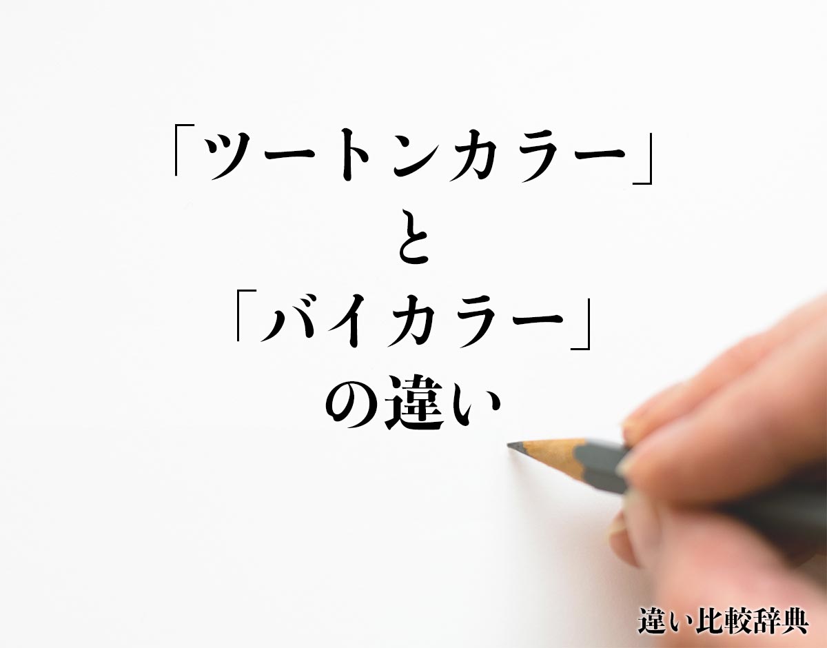 「ツートンカラー」と「バイカラー」の違いとは？