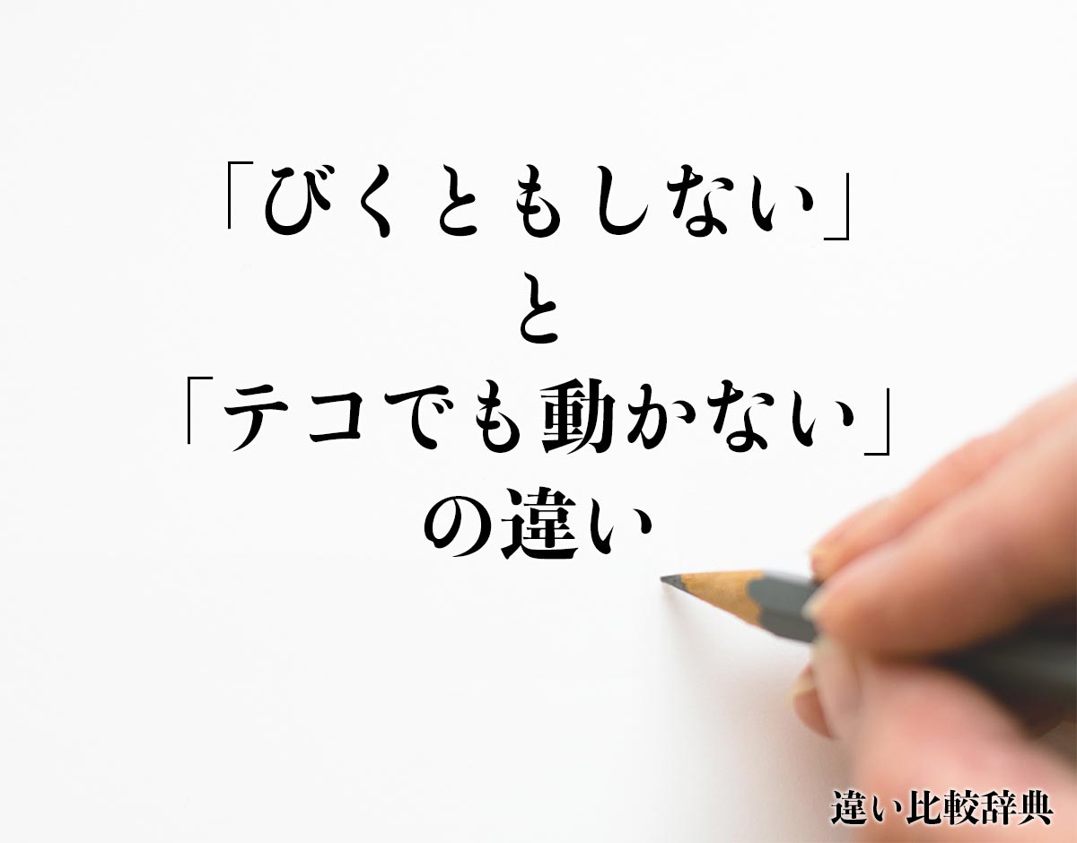 「びくともしない」と「テコでも動かない」の違いとは？