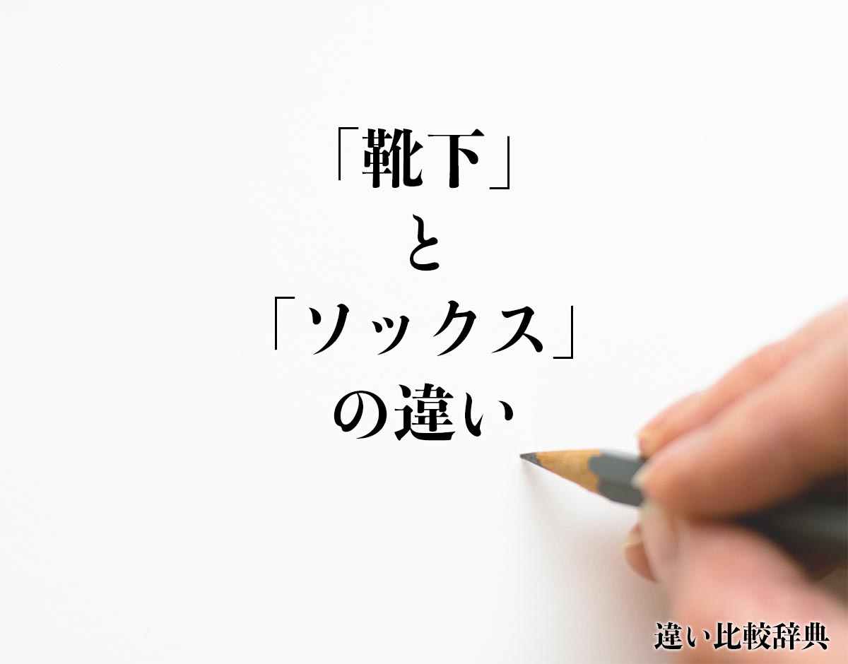 「靴下」と「ソックス」の違いとは？